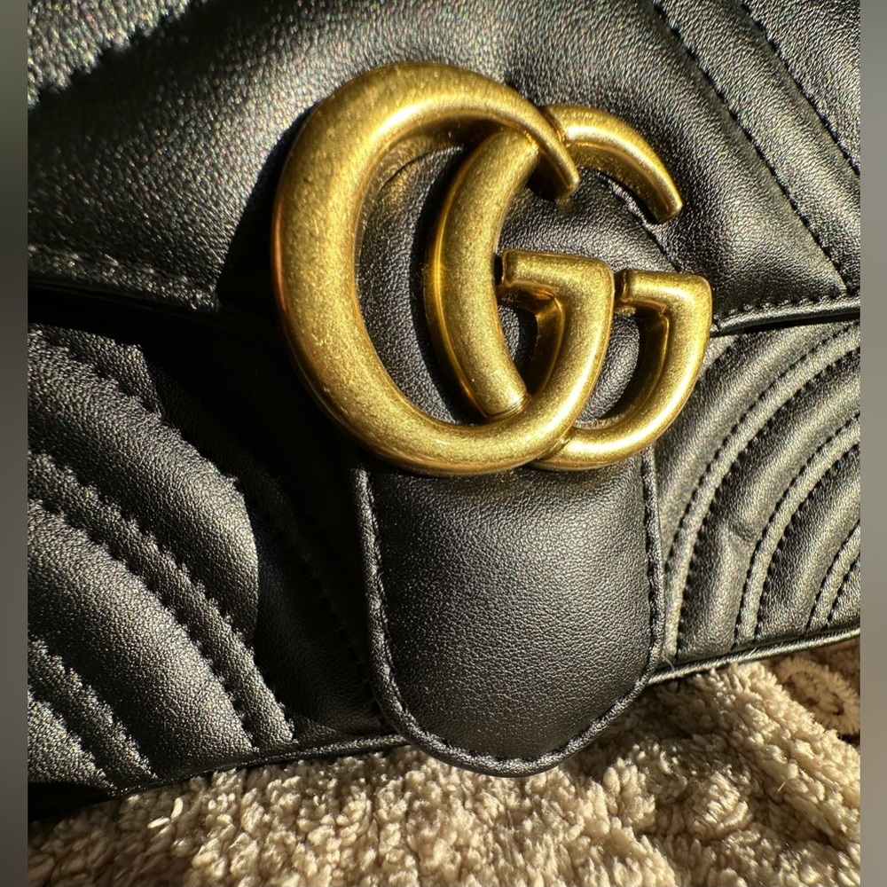 🎸GUCCI🎸🔥NWOT🔥Authentic Marmont Mini Matelassé Shoulder Bag - Picture 3 of 16